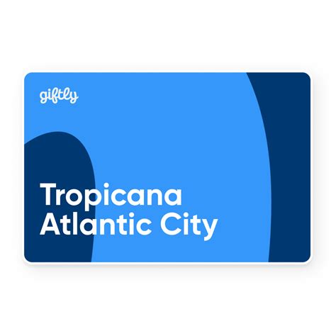atlantic city rewards card|tropicana atlantic city gift cards.